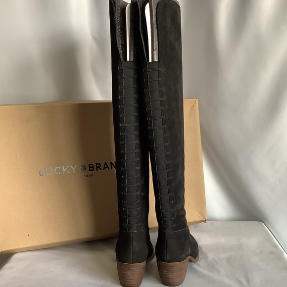 RARE NIB Lucky Brand Over The Knee Suede Boots - Picture 4 of 5